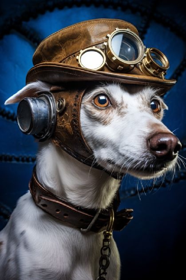 Steam Punk Lurcher - HQ Digital Image Download For Wall Art and More
