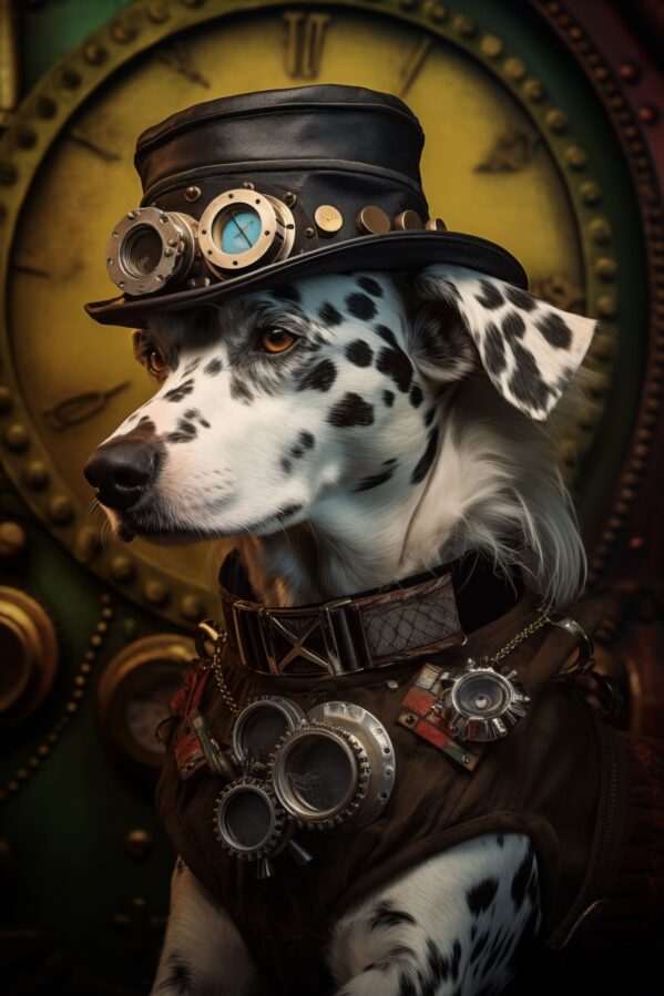 Steam Punk Dalmatian - HQ Digital Image Download For Wall Art and More