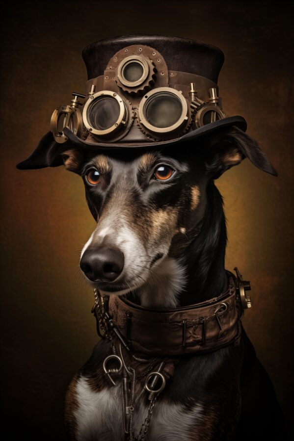 Steam Punk Greyhound - HQ Digital Image Download For Wall Art and More (Copy)