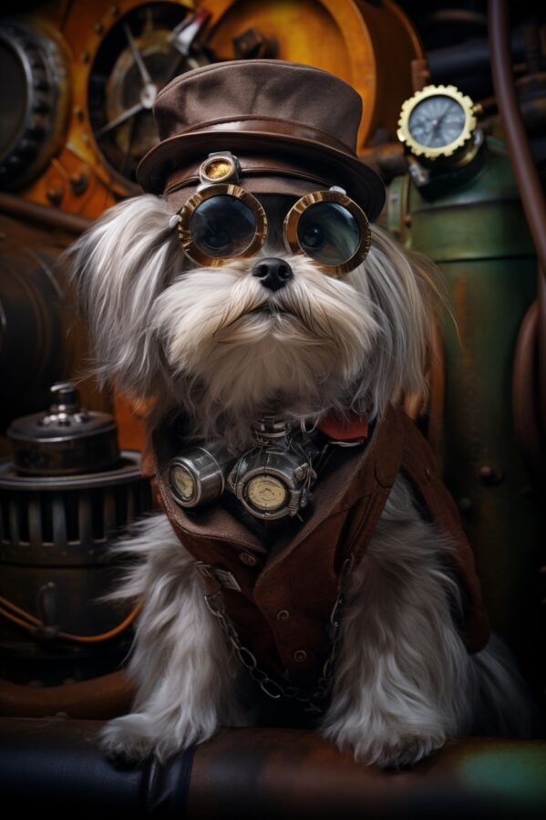Steam Punk Havanese - HQ Digital Image Download For Wall Art and More
