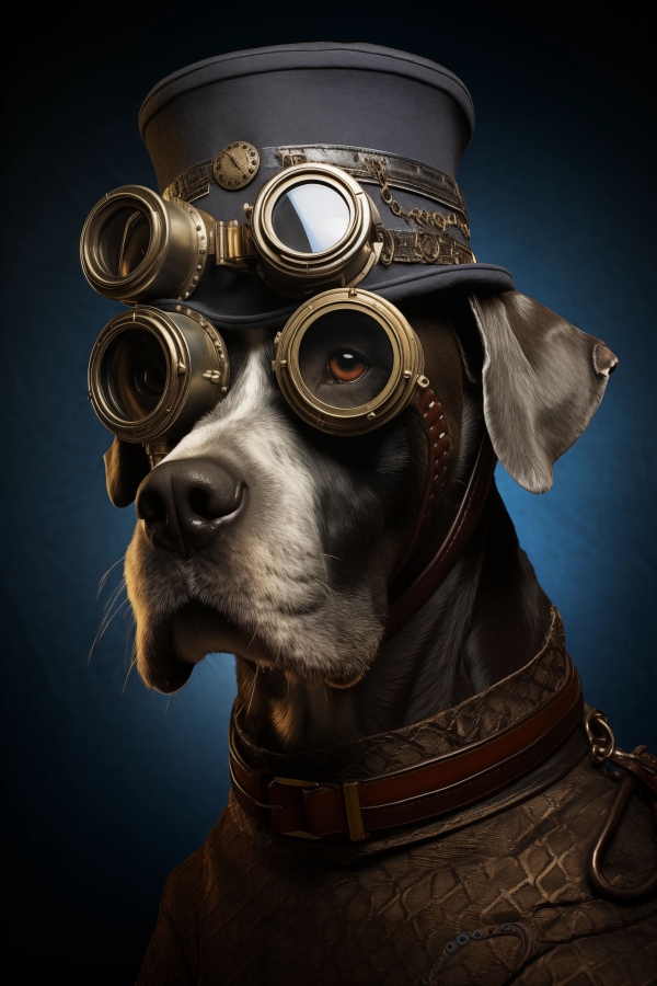 Steam Punk Great Dane - HQ Digital Image Download For Wall Art and More