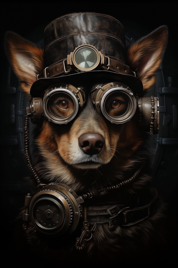 Steam Punk Huntaway - HQ Digital Image Download