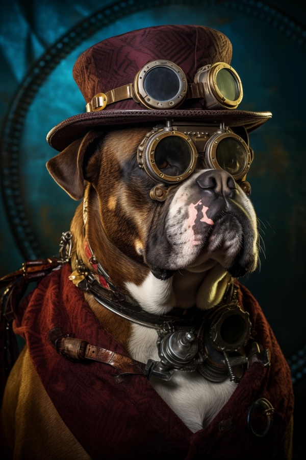 Steam Punk Mastiff - HQ Digital Image Download For Wall Art and More
