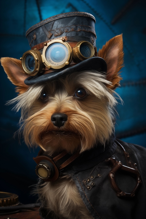 Steam Punk Terrier - HQ Digital Image Download For Wall Art and More